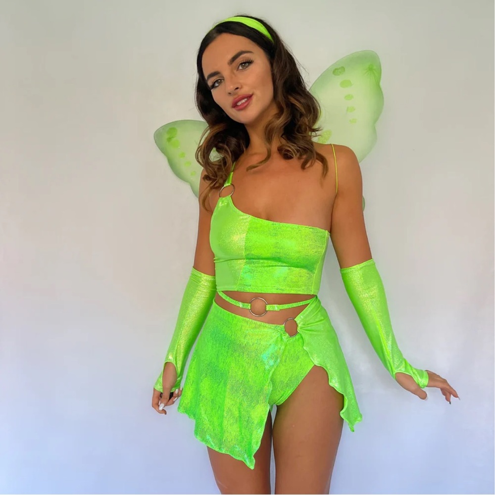Aisha Winx Green Fairy Tinkerbell Halloween Costume Custom